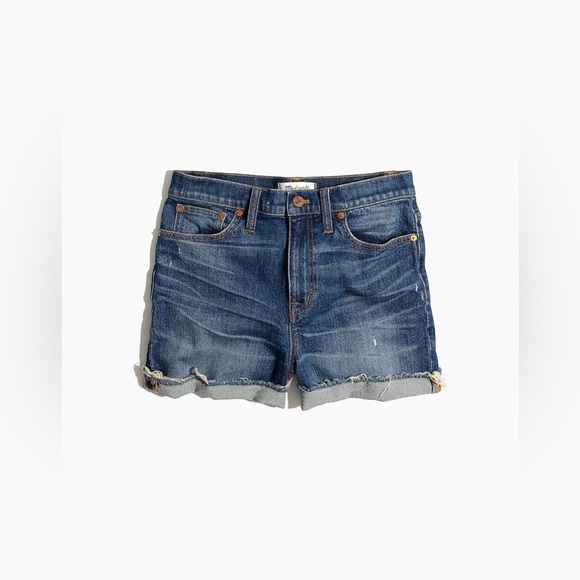 Madewell High-Rise Denim Shorts in Glenoaks Wash: Cutoff Edition Size 24 - Picture 5 of 11